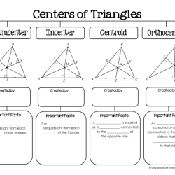 Centers of triangles worksheet answer key