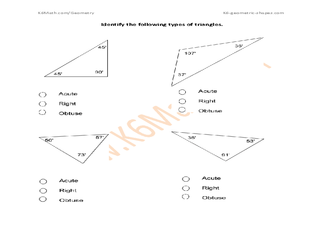 Centers of triangles worksheet answer key